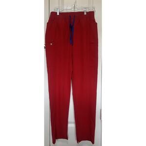 Figs Technical Collection Scrub Pants Women Red Kade Cargo 1000977T Medium Tall